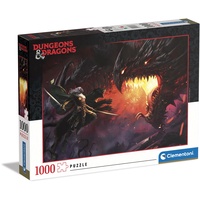 CLEMENTONI Dungeons - Dragons Puzzlespiel 1000 Teile Für Erwachsene Und Kinder 10 Jahren, Geschicklichkeitsspiel Für Die Ganze Familie