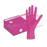 Nitril Magenta Einmalhandschuhe puderfrei | 100 Stück S