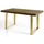 alpi möbel LOFT-U 120-220 x 77 x 80 cm dunkelbraun/gold