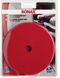 SONAX PolierSchwamm (hart) Ø 165 mm DA CutPad 04934410 , Farbe: rot