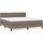 vidaXL Boxspringbett mit Matratze Taupe 180x200 cm Stoff
