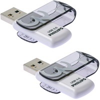 Philips Vivid grau 32GB, USB-A 3.0, 2er-Pack (FM32FD00D/10)