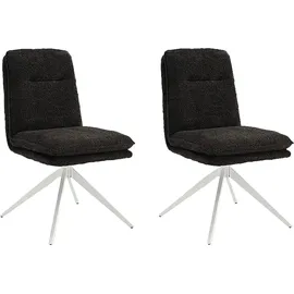 Home Affaire Esszimmerstuhl HOME AFFAIRE "Valencia", grau (anthrazit, weiß), H:92cm T:68cm, Metall, Stühle, Esszimmerstuhl, verschiedene Gestelle in Holz oder Metall