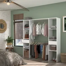 Parisot Mehrzweckschrank "Combi 2" Weiß - Grau