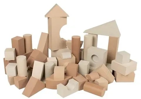 Foam building blocks - Sand - 52 pieces