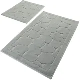 Badteppich-Set (2-teilig) grau