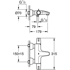 Grohe Grohtherm Special Thermostat-Wannenbatterie Chrom