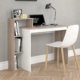 Vicco Schreibtisch Leo Schreibtisch Arbeitstisch Regal PC Tisch Weiß Sonoma