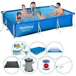 Bestway Steel Pro 300x201x66 cm Rechteckig - Schwimmbadpaket EINHEITSGRÖSSE