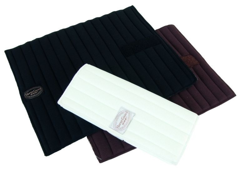 HorseGuard Bandagierunterlagen mit Klett, Größe L 38 x 35, schwarz, 2er Set, Farbe: schwarz