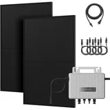 Powerness® 900Wp Balkonkraftwerk Basic Kit – EcoFlow STREAM 800W Mikro-Wechselrichter, 2× 450W Full Black Bifaziale Solarmodule, App-Steuerung & Plug&Play (0% MwSt)