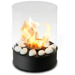Planika - Chantico Glassfire Bioethanol-Tischkamin, tragbarer Bioethanol-Kamin mit Commerce-Technologie, zylindrisches Glas