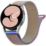 Vancle Armband für Samsung Galaxy Watch 4 Armband 40mm 44mm Damen Herren,Metall Mesh Edelstahl Ersatzarmband 20mm Uhrenarmband für Galaxy Watch 4 Classic 42mm 46mm(Bunt)