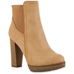 Damen Ankle Boots in Hellbraun