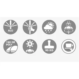 Doppler Alu Expert Teleskop Ø 350 cm Weiß