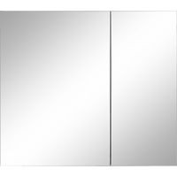 Spiegelschrank HOME AFFAIRE "Wisla" Schränke Gr. B/H/T: 80 cm x 70 cm x 15 cm, 2 St., grau (anthrazit, weiß) Bad-Spiegelschränke