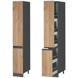 Vicco Apothekerschrank R-Line 30 x 57,2 x 206,8 cm Grau