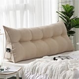 HAOANGZHE Rückenkissen Keilkissen Rückenlehne Kissen, für Bett Sofa Couch Gepolstert Kopfteil Lesekissen, Kissen mit abnehmbarem und waschbarem Bezug, Keilkissen für Bett und Sofa geeignet