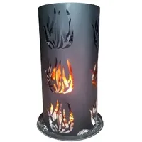 Lex Feuersäule 60cm mit Feuerrost und Schürhaken Feuertonne Feuerkorb Ascherost : 60 cm