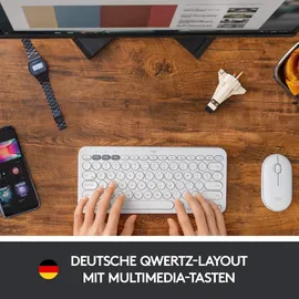 Logitech K380 DE grauweiß