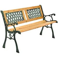 Juskys Gartenbank Sanremo – 2-Sitzer Sitzbank mit Armlehnen & Rückenlehne – 122x54x73 cm
