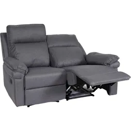 MCW 2er Kinosessel MCW-L94, Relaxsessel Fernsehsessel Sofa, Armlehne Liegefunktion Nosagfederung Stoff/Textil ~ dunkelgrau