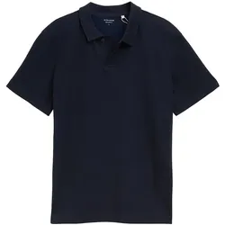 TOM TAILOR Herren Ripp Poloshirt mit Stretch-Anteil, blau, Uni, Gr. XL