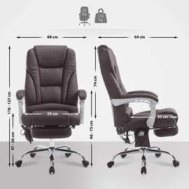CLP Pacific Kunstleder mit Massagefunktion V2 braun