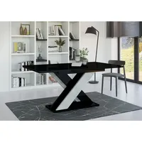 Compleo Esstisch AMI, Esszimmer, Tisch, Ausziehbar 120-160 cm, Modern desgin, Loft stil schwarz