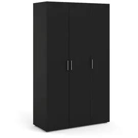 VCM ebuy24 Petra Kleiderschrank mit 3 Türen Mattschwarz