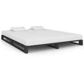 vidaXL Palettenbett 180 x 200 cm Grau