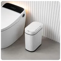 Kssvzz Automatischer Badezimmer Mülleimer Mit Sensor, 8L Schlanker Elektrischer