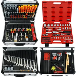 FAMEX 418-18 Profi Alu Werkzeugkoffer mit High-End Werkzeug Set, 195-tlg. - PROFESSIONAL