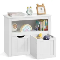 VASAGLE Kinderregal 29,7 x 72,2 x 60 cm MDF weiß wolkenweiß