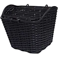 Hellery Mehrzweck Fahrradkorb mit Deckel Scooter-Sundries-Behälter, elektrischer Fahrrad-Aufbewahrungskorb aus Kunststoff für Erwachsene Lenkerkorb Fahrrad Korb Kinder Schultaschen Korb Vorne/Hintern