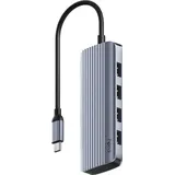 Cudy 6-IN-1 USB-C Hub with 4K HDMI - Grau/Silber