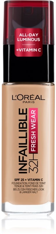 L’Oréal Paris Infaillible 32H Fresh Wear langlebiges Flüssig Make-up Farbton 140 Golden Beige 30 ml