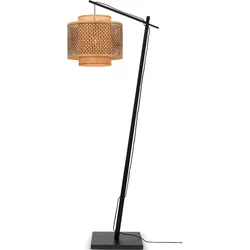 GOOD & MOJO Stehlampe "Bhutan", beige (natur), Ø 40cm H: 176cm, Lampen, Bogenlampe Stehlampe