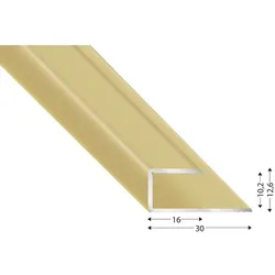 Alu-Gleitabschlussprofile für Parkett und Laminat - sand eloxiert , 10 mm , 10mm sand