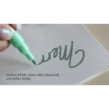 IDENA Outline-Marker Doppellinien-Effekt 6 Farben