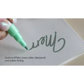 IDENA Outline-Marker Doppellinien-Effekt 6 Farben