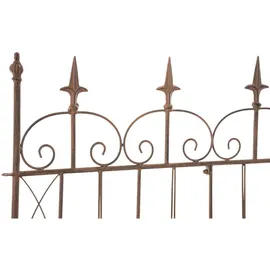 deluke Gartenzaun 124 x 116 cm Antik-Braun