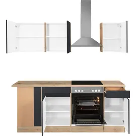 OPTIFIT Winkelküche L-Form 210 x 175 cm grau