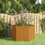 vidaXL Pflanzkübel Rostig 60 x 60 x 45 cm Cortenstahl
