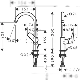Hansgrohe Logis 210 Einhandmischer 71130000