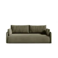 moebelfaktor Schlafsofa Mino 3-Sitzer POSO Cord Stoff, mit Ausklappfunktion grün