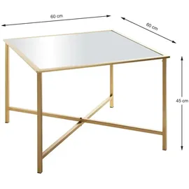 Haku-Möbel Beistelltisch gold ¦ Maße: cm B: 60 H: 45