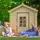TIMBELA Spielhaus M570R-1 Rot/Natur