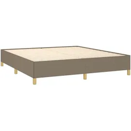 vidaXL Boxspringbett mit Matratze Taupe 180x200 cm Stoff