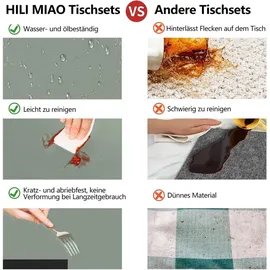 luxuskollektion Tischsets & Untersetzer Lederoptik Abwaschbar Set